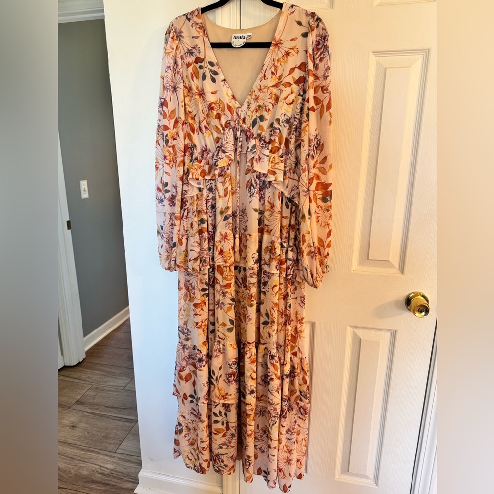 Arula Floral V-Neck Maxi Dress